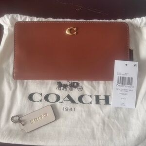 Coach Smooth Leather Skinny Wallet